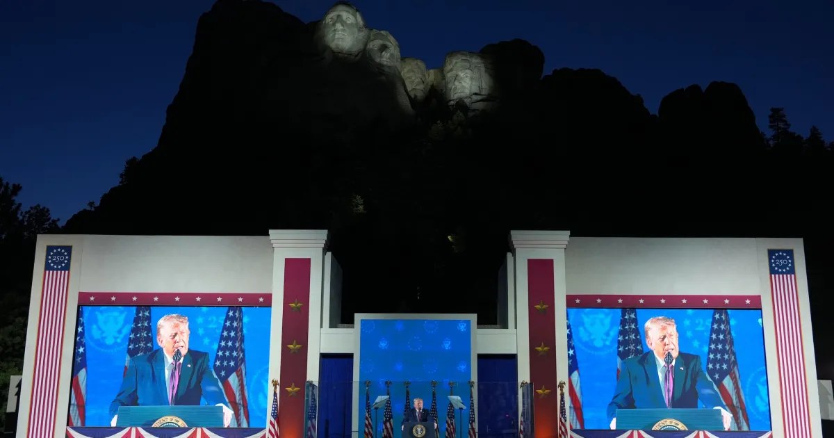 Trump marks America's 250th with communism warning and storm-delayed speech