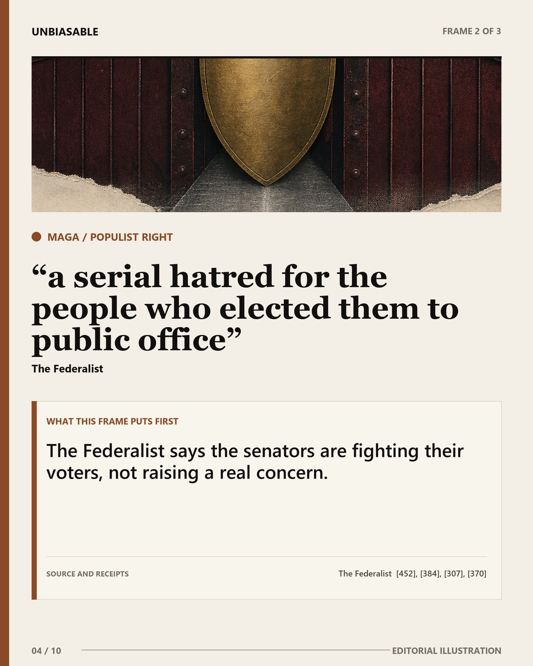 MAGA / Populist Right frame: a serial hatred for the people who elected them to public office The Federalist says the senators are fighting their voters, not raising a real concern.